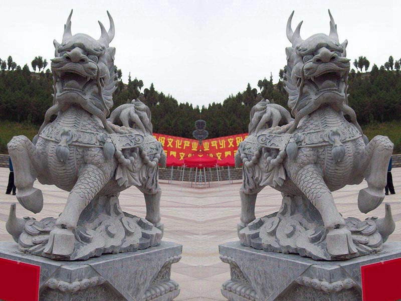 青石鏡面石雕麒麟[編號(hào)151]