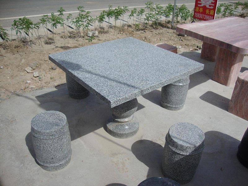 大理石方形石桌[編號078]