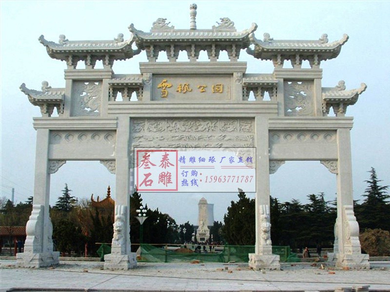 大型風(fēng)景區(qū)三門七樓牌坊門樓[編號(hào)393]