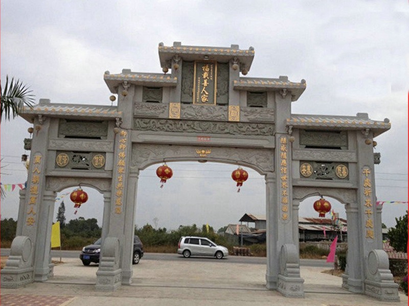 村莊三門五樓石牌坊樣式[編號422]