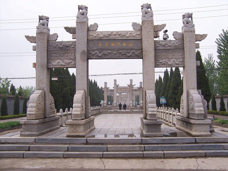 三門三樓石牌坊建造制作圖片[編號412]