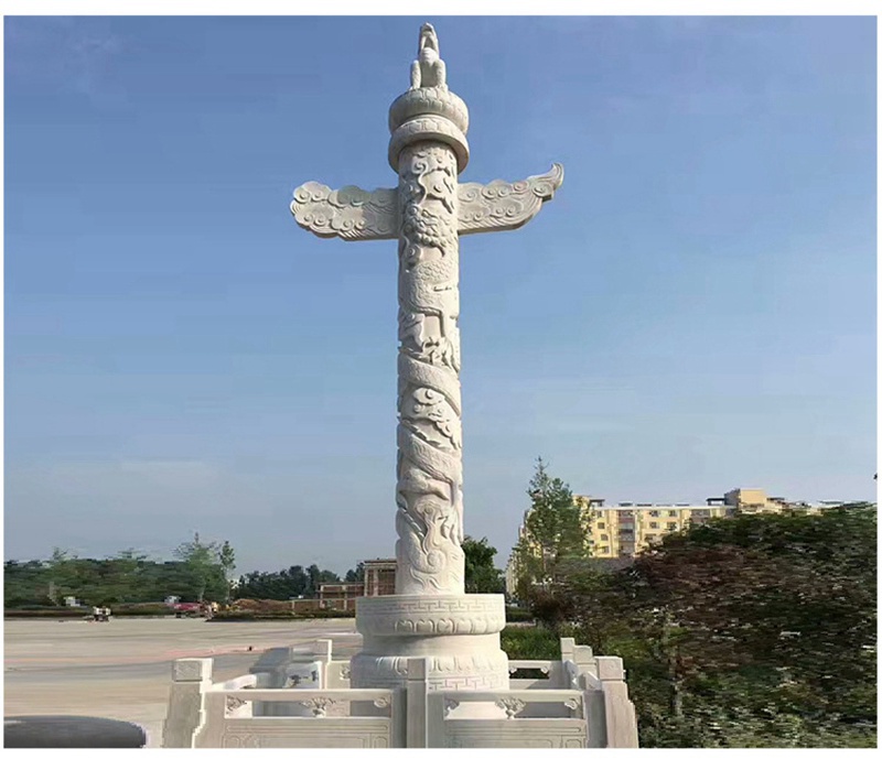 廣場(chǎng)漢白玉石雕華表柱（編號(hào)388）