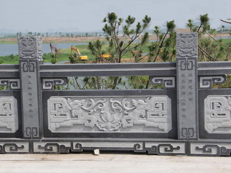 方形柱頭石欄桿/護(hù)欄