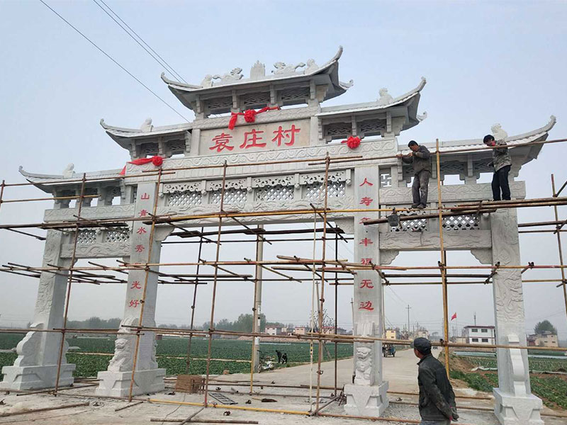 湖北農村石牌坊石門樓