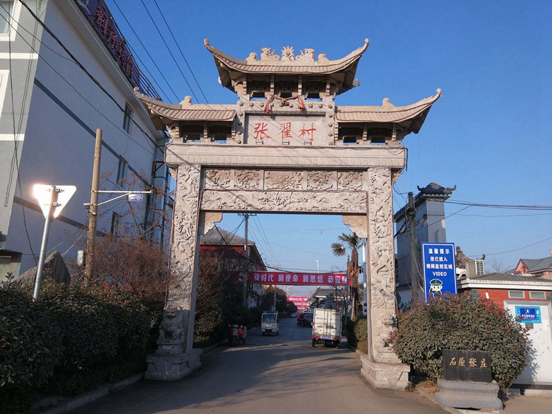村口一門(mén)石牌樓規(guī)格尺寸