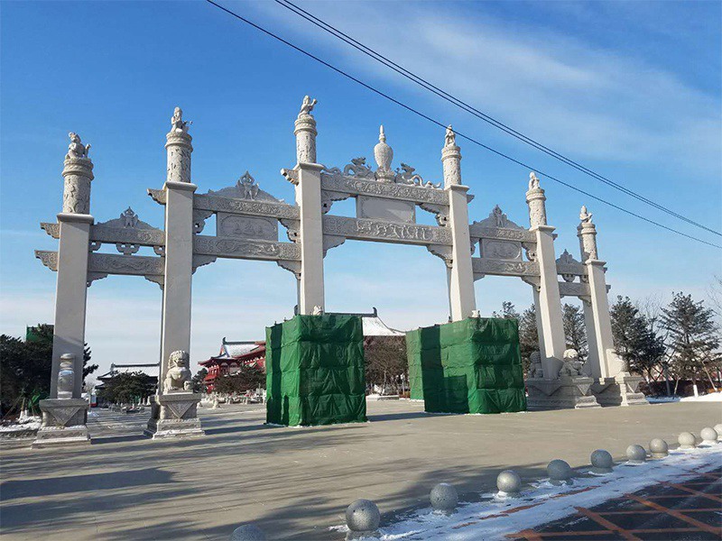 大型五門(mén)石雕牌坊樣式